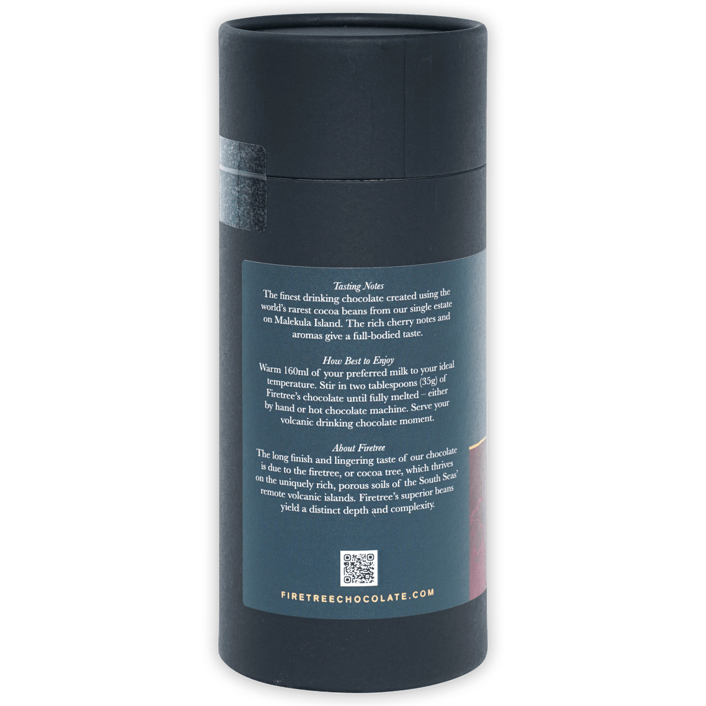 Firetree Vanuatu Malekula 72% dark gray matte tube with tasting notes
