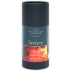 Firetree Vanuatu Malekula 72% dark gray hot chocolate cylinder with teal floral label