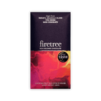 Firetree bar, dark purple box with red and orange marbled panel, Vanuatu Malekula Island 72% Cocoa, Great Taste seal