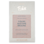 Fjåk Dark Awesome Brownie 60% Cake Series chocolate bar in speckled wrapper