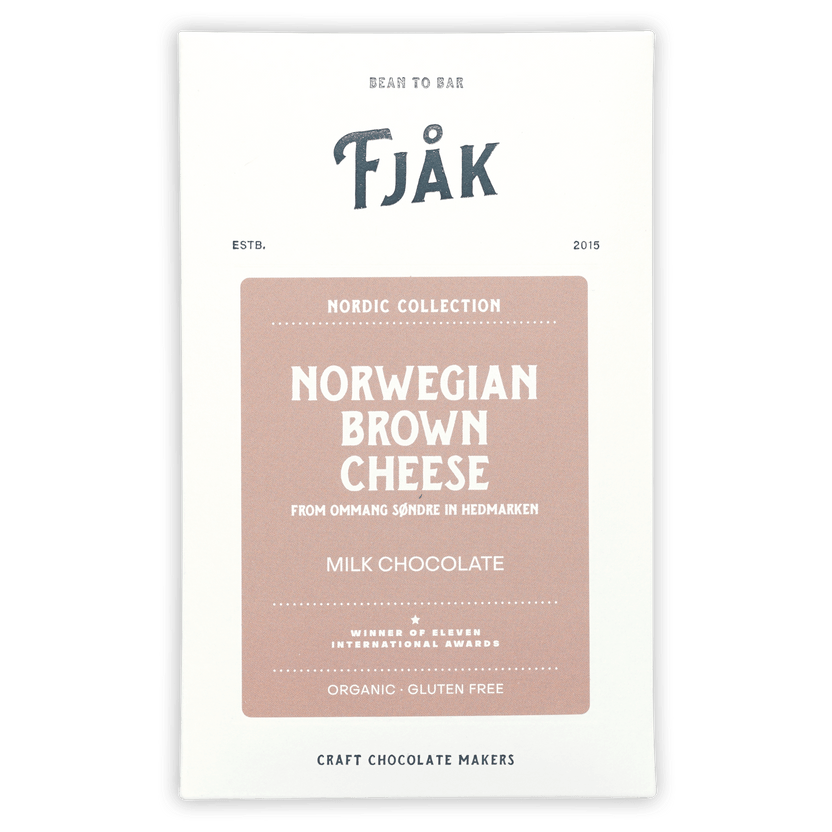 Fjåk Brown Cheese Milk Chocolate 45% Nordic Collection bar