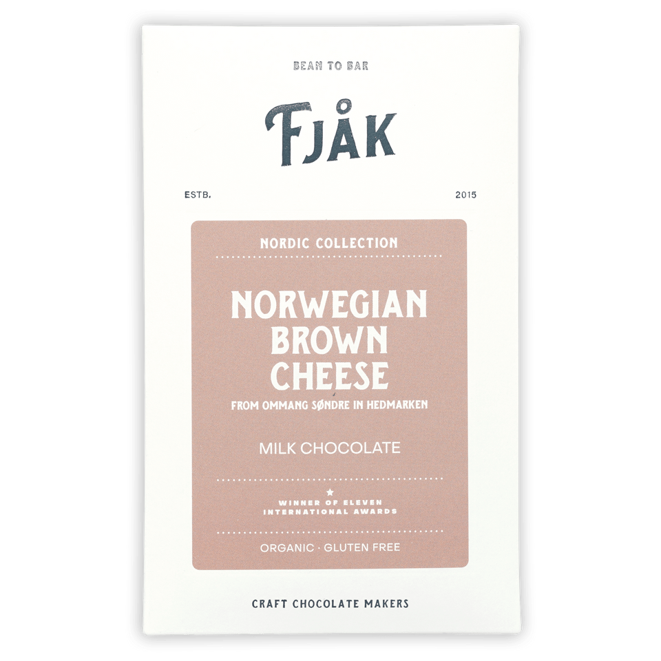 Fjåk Brown Cheese Milk Chocolate 45% Nordic Collection bar
