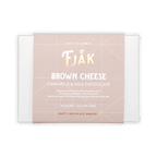 Fjåk brown cheese caramels in milk chocolate gift box, 6 pcs