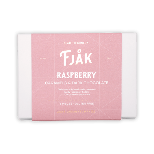Fjåk Chocolate Coated Raspberry Caramels (6 pcs)