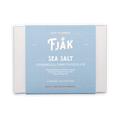 Fjåk sea salt caramels in dark chocolate, light blue 6-pc package