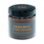 Fjåk hazelnut and dark chocolate spread in sleek glass jar