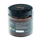 Fjåk Chocolate Spread Hazelnut & Dark Chocolate in sleek black jar, organic vegan gluten-free