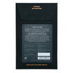 Black matte-finish chocolate bar packaging with gold foil lettering minimalist design for fjak cinnamon fermentd tanzania microlot 70%