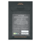 Black matte paper packaging for Fjåk Dark Belize 70% limited microlot chocolate bar