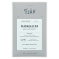 Fjåk Madagascar Milk 50% chocolate bar in gray wrapper
