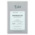 Fjåk Madagascar Milk 50% chocolate bar in gray wrapper