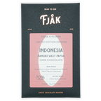 Fjåk Dark West Papua 70% chocolate bar in black pink packaging