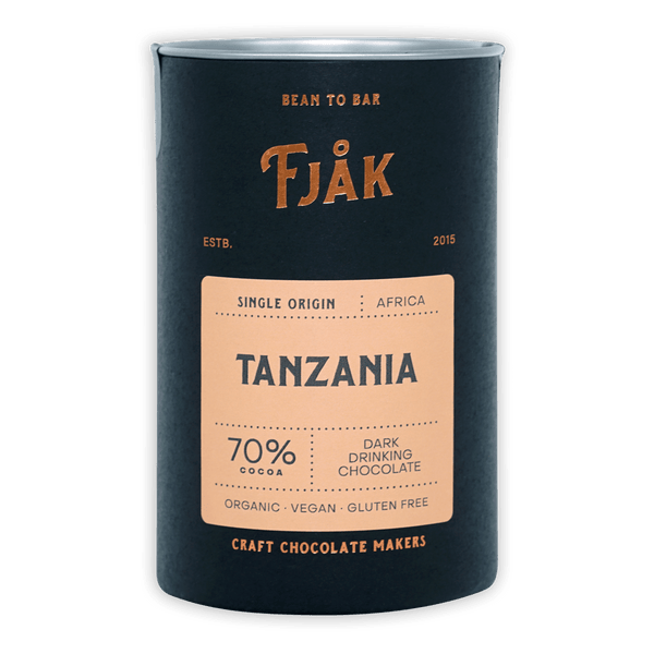 Fjåk Tanzania 70% Dark Drinking Chocolate – Bar & Cocoa
