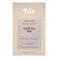 Fjåk limited edition espresso dark chocolate bar 70% in beige wrapper