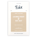 Fjåk Licorice Root and Sea Salt Milk Chocolate Bar, Nordic Collection