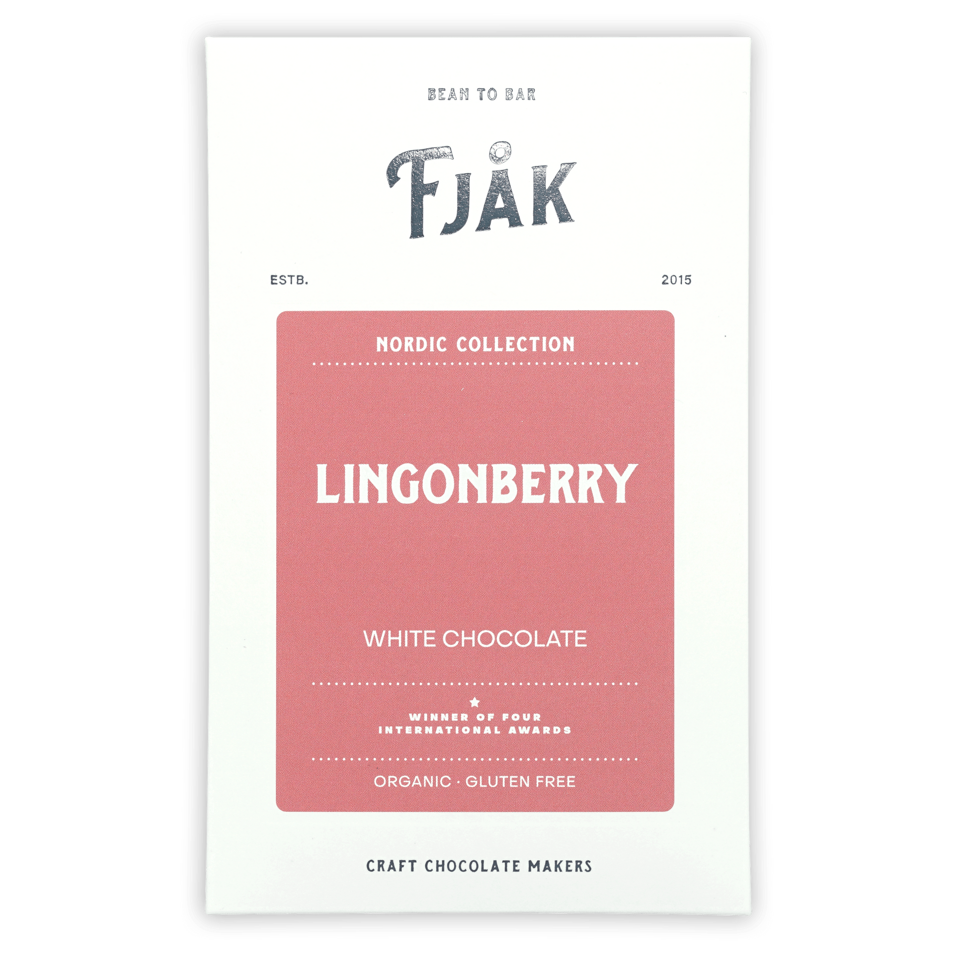 Fjåk White Lingonberry Chocolate Nordic Collection bar