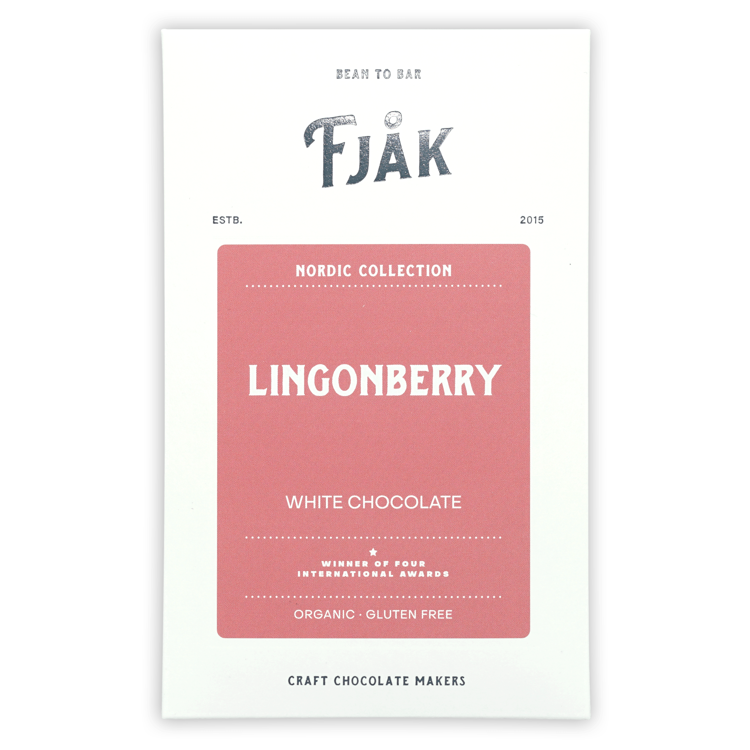 Fjåk White Lingonberry Chocolate Nordic Collection bar
