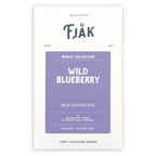 Fjåk wild blueberry milk chocolate bar, Nordic Collection package