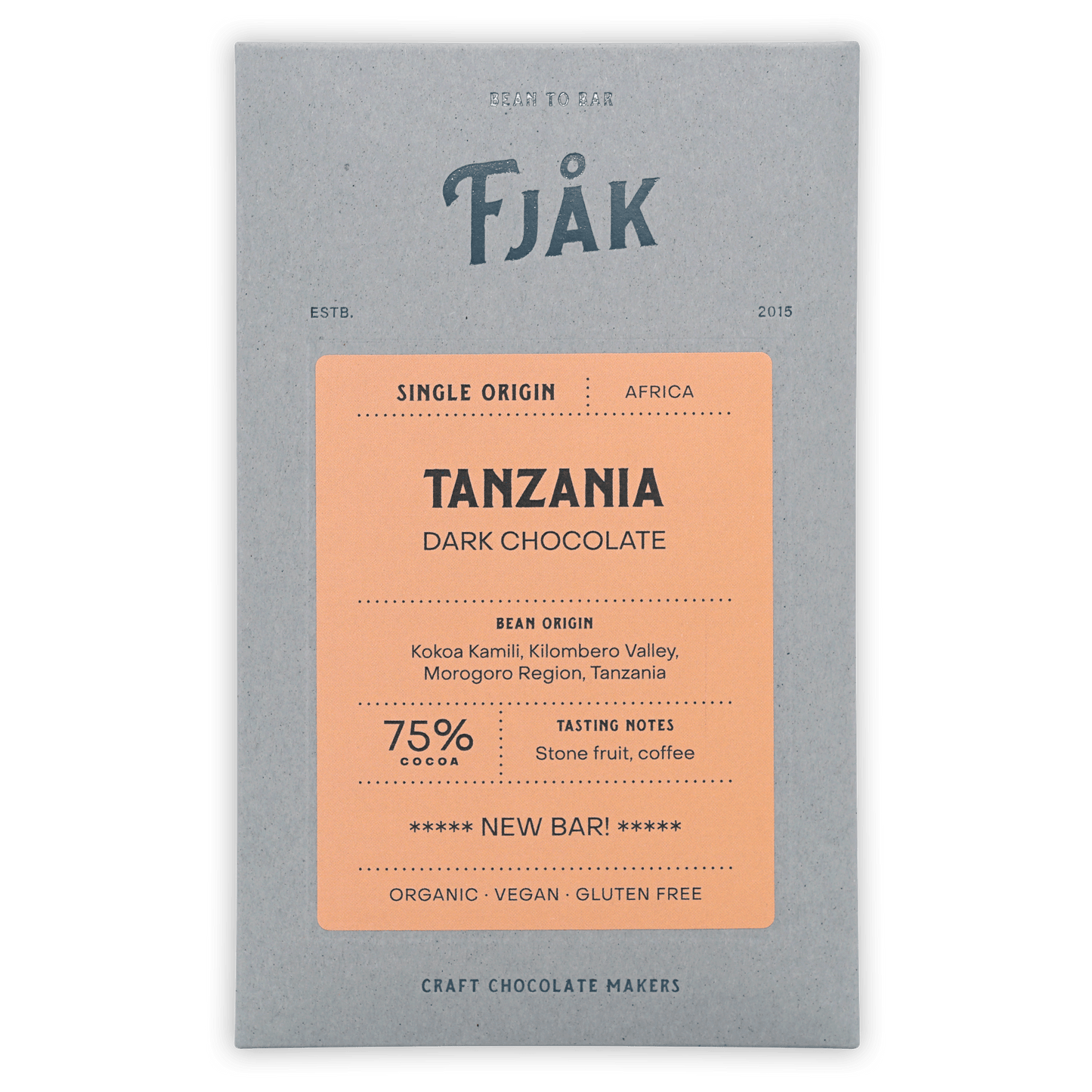 Fjåk Tanzania Dark Chocolate 75%