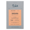 Fjåk Tanzania Dark Chocolate 75% matte gray wrapper with orange label