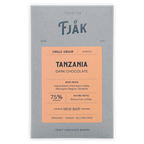Fjåk Tanzania Dark Chocolate 75% matte gray wrapper with orange label