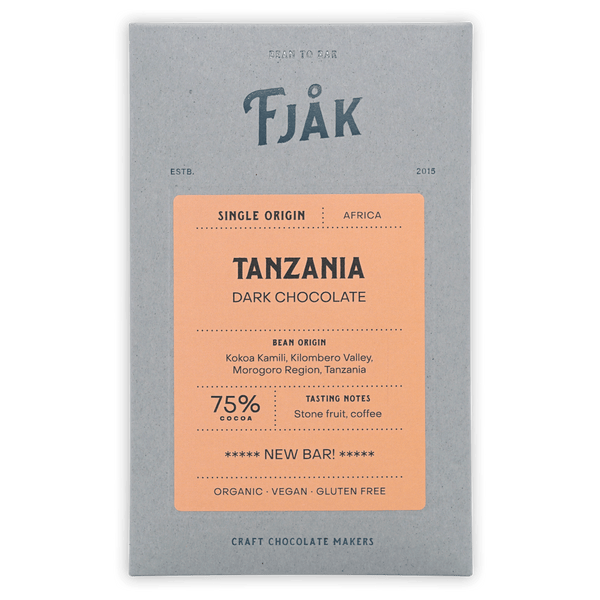 Fjåk Tanzania 75% Organic Dark Chocolate Bar – Bar & Cocoa