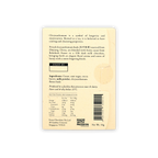 Back of Fossa Dark Milk Chocolate Chrysanthemum Tea 53% 50g wrapper with barcode