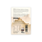 Back of Fossa Milk Chocolate Duck Shit Dancong Tea 51% 50g bar wrapper with barcode