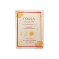 Fossa 53% dark milk chocolate bar with ginseng chrysanthemum, cream gold wrapper