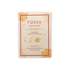 Fossa 53% dark milk chocolate bar with ginseng chrysanthemum, cream gold wrapper