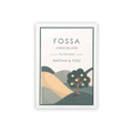 Fossa White Chocolate Matcha & Yuzu bar in matte white wrapper with tree illustration