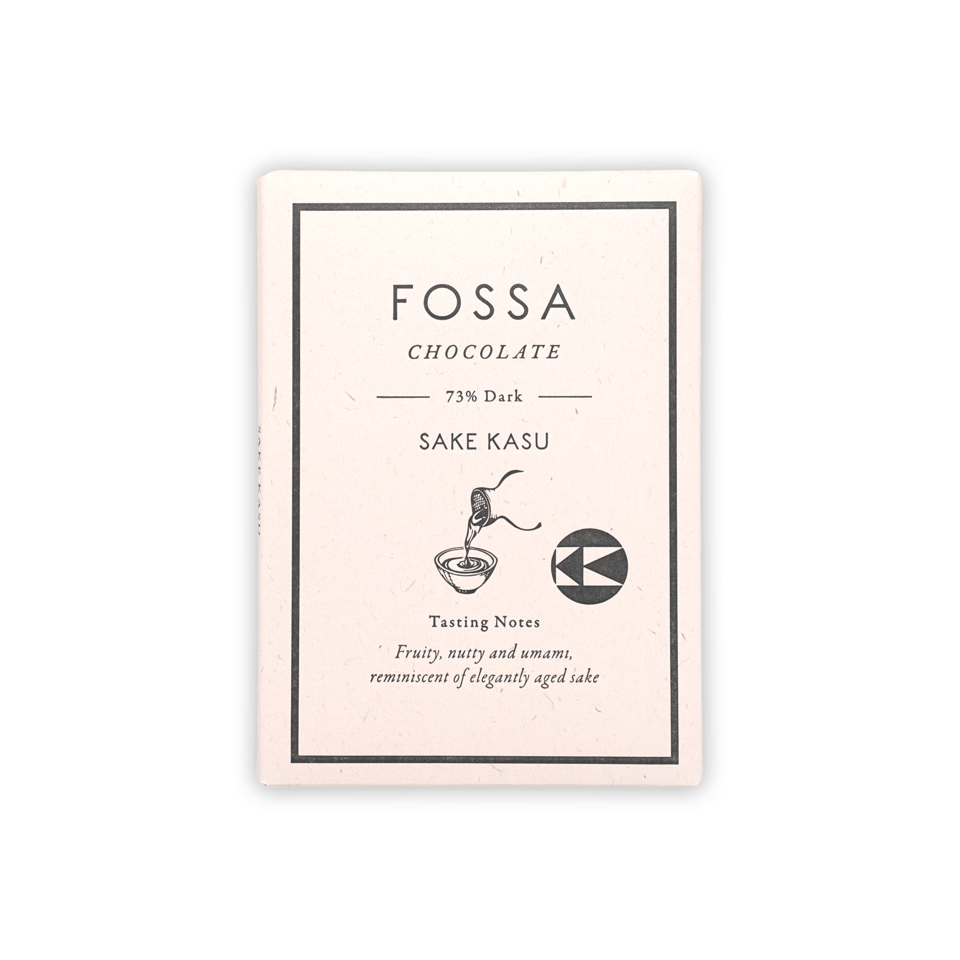 Fossa Dark Chocolate Sake Kasu 73% limited edition bar package