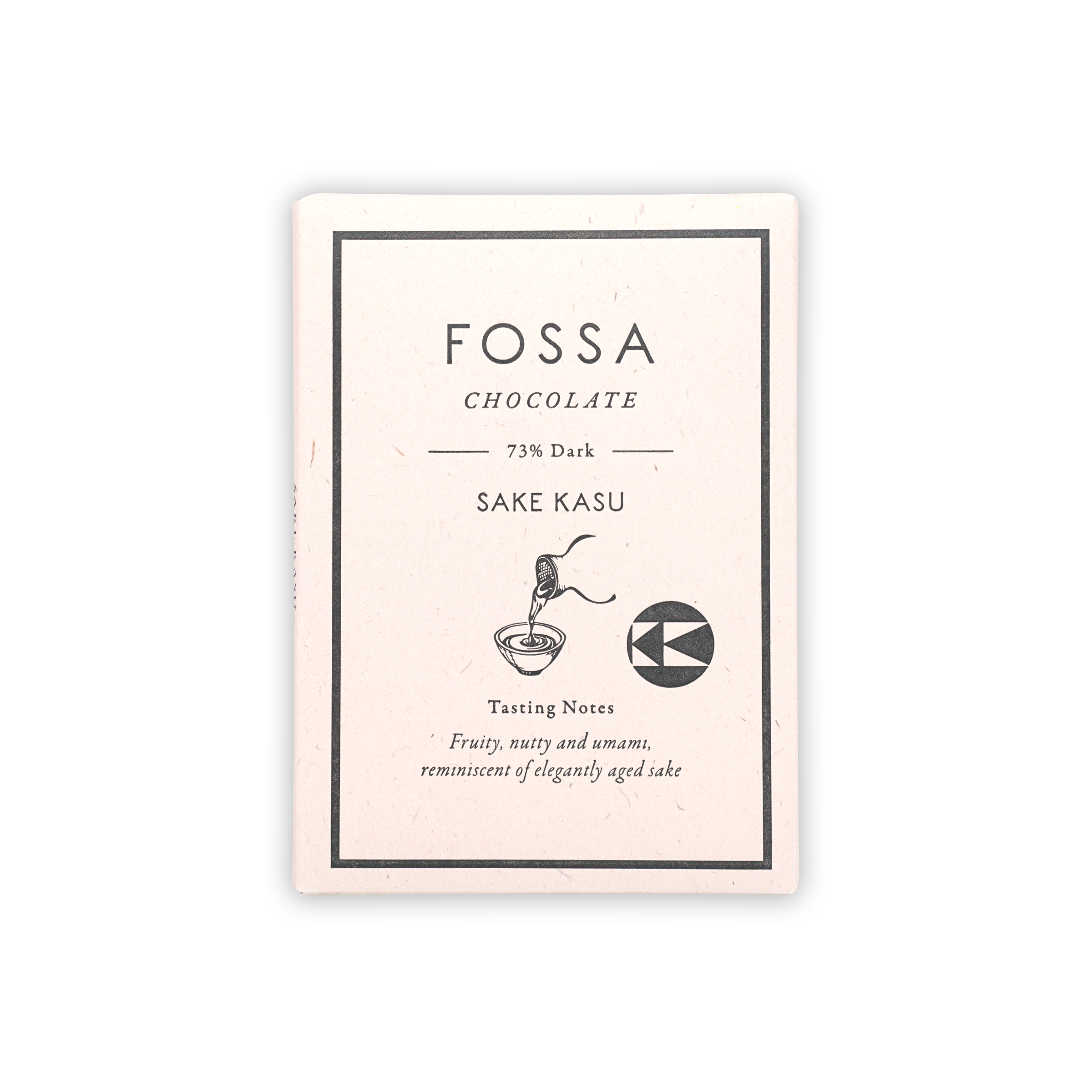 Fossa Dark Chocolate Sake Kasu 73% limited edition bar package