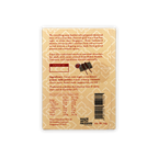 Back of Fossa Milk Chocolate Satay Sauce 48% wrapper with beige design, red text, barcode, ingredients and nutrition info