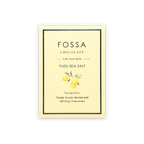 Fossa 54% dark milk yuzu sea salt bar in cream wrapper with yuzu art