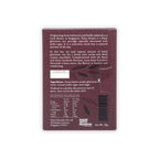 Back of Fossa Milk Chocolate Pulut Hitam 44% dark maroon wrapper with ingredients