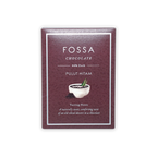 Fossa Milk Chocolate Pulut Hitam 44% maroon bar with bowl and leaf