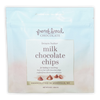 French Broad Brown Butter Milk Chocolate Chips 45% in blue bag