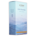 French Broad Chocolate Dark 6 Bar Gift Set in light blue box with mountain design