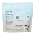 Light blue resealable bag of French Broad Dark Chocolate Chips 68%