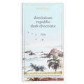 French Broad Dark Chocolate Dominican Republic 70% light blue wrapper with watercolor coastal scene