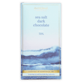 French Broad 70% dark chocolate bar with sea salt, french vanilla watercolor waves
