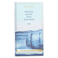 French Broad 69% Dark Chocolate Whiskey Barrel bar with blue gold wrapper
