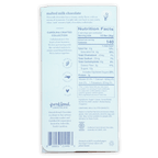 Back of French Broad Malted Milk Chocolate 45% bar wrapper