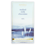 French Broad Malted Milk Chocolate 45% bar in blue wrapper