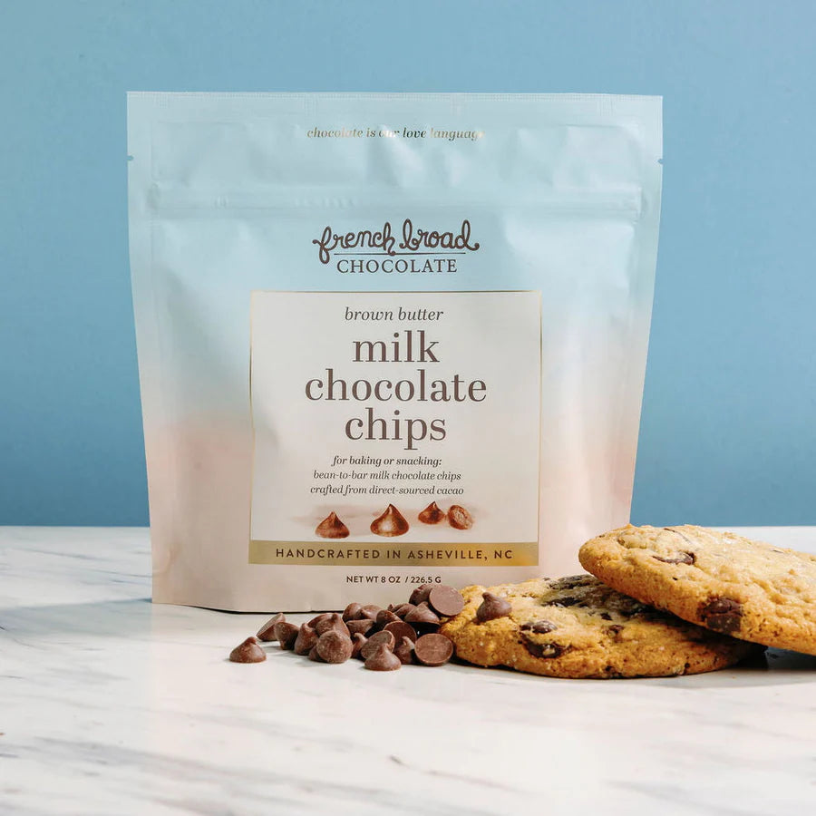 French Broad Brown Butter Milk Chocolate Chips 45% bag
