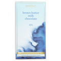French Broad brown butter milk chocolate bar 45% in blue gold wrapper