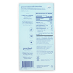 Back of French Broad Milk Chocolate w/ Peanut Butter 45% bar with nutrition facts