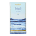 French Broad Chocolate dark milk chocolate with sea salt 53% box, blue watercolor landscape, 2.1oz 60g