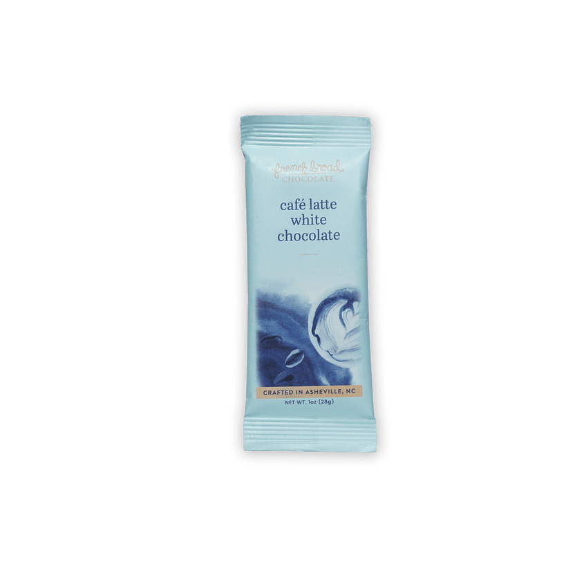 French Broad Mini Bars Cafe Latte White glossy foil bar